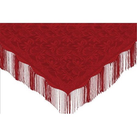 HERITAGE LACE 62 x 72 in. Crimson Allure Poncho, Crimson ALP-CR